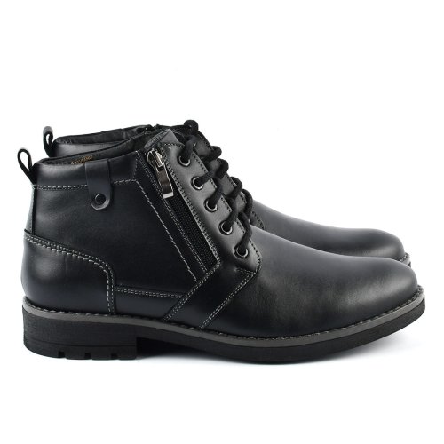 Ghete negre piele naturala 5ve24