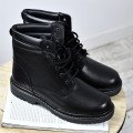 GHETE NEGRE PIELE NATURALA 7VE00