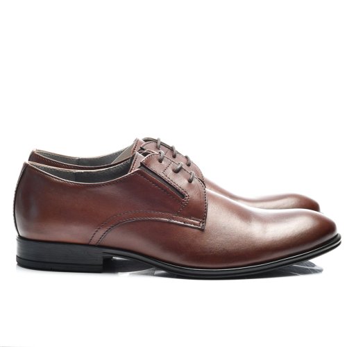 Pantofi maro inchis piele naturala 4ve121