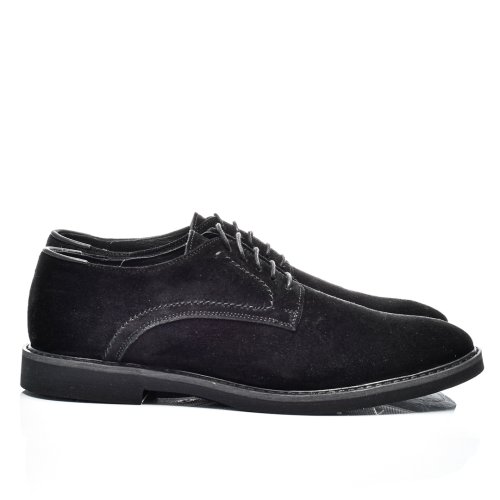 Pantofi negri piele naturala intoarsa 2ve21535sp