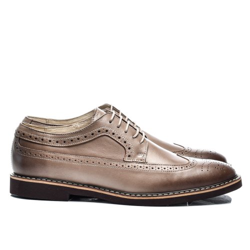 Pantofi taupe piele naturala 2ve21537np