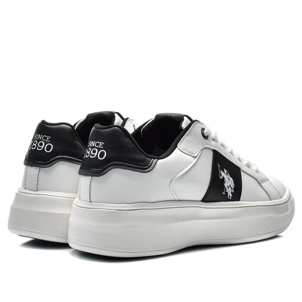 U.S. POLO ASSN, PANTOFI SPORT ALL WHITE 
