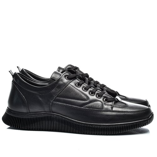 Pantofi sport negri piele naturala 1ve052