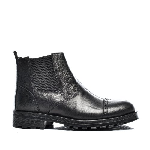 Ghete negre piele naturala bvepk124
