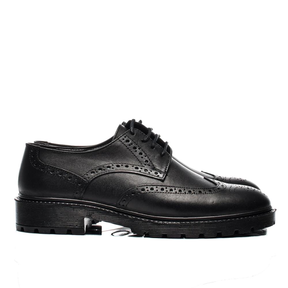 PANTOFI NEGRI PIELE NATURALA BVECK-121