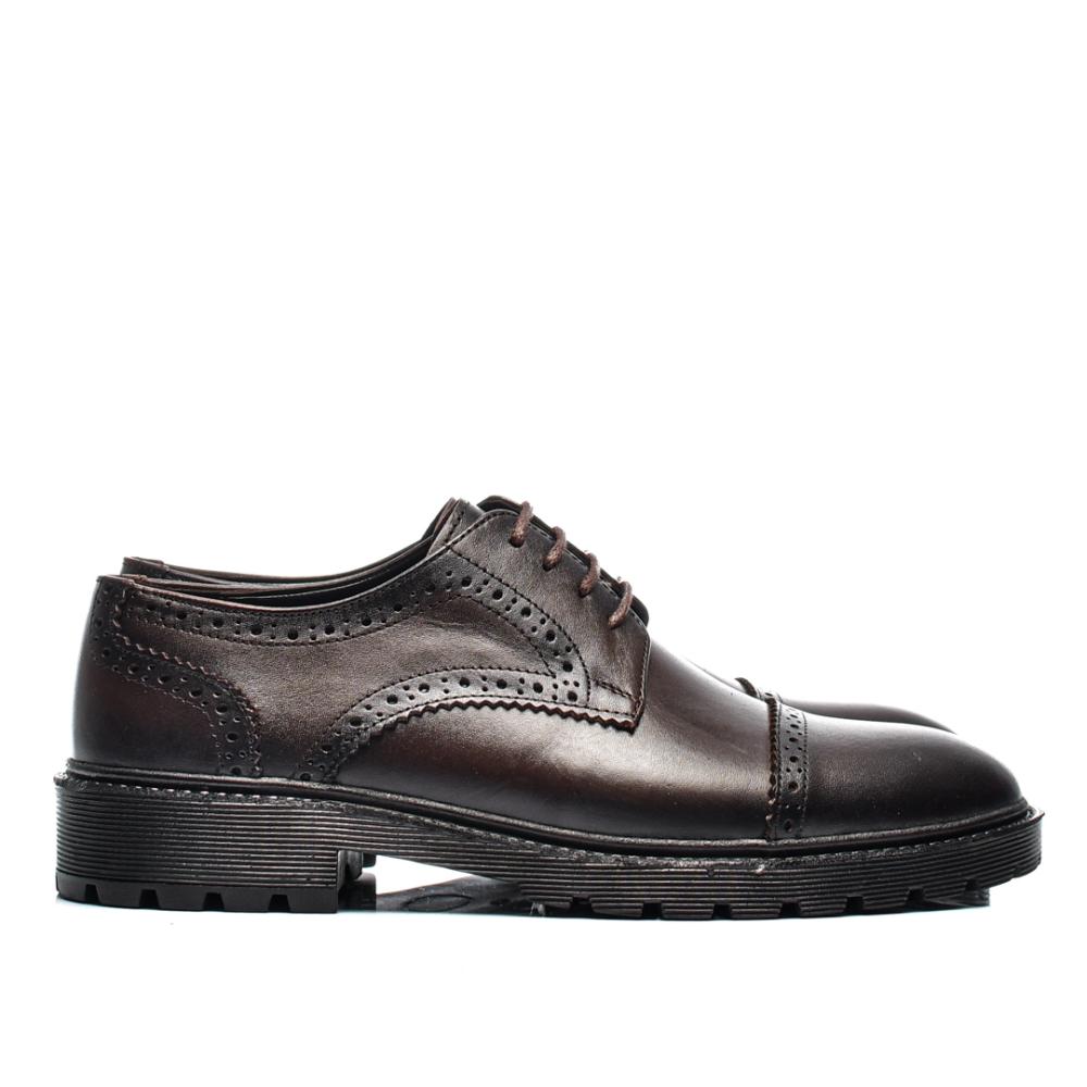 PANTOFI MARO INCHIS PIELE NATURALA BVECK-135