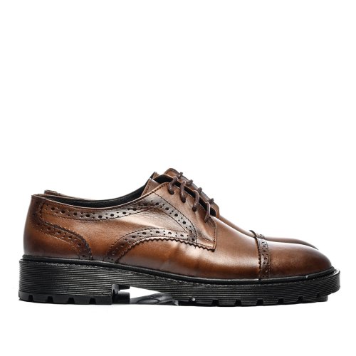 Pantofi maro deschis piele naturala bveck-135