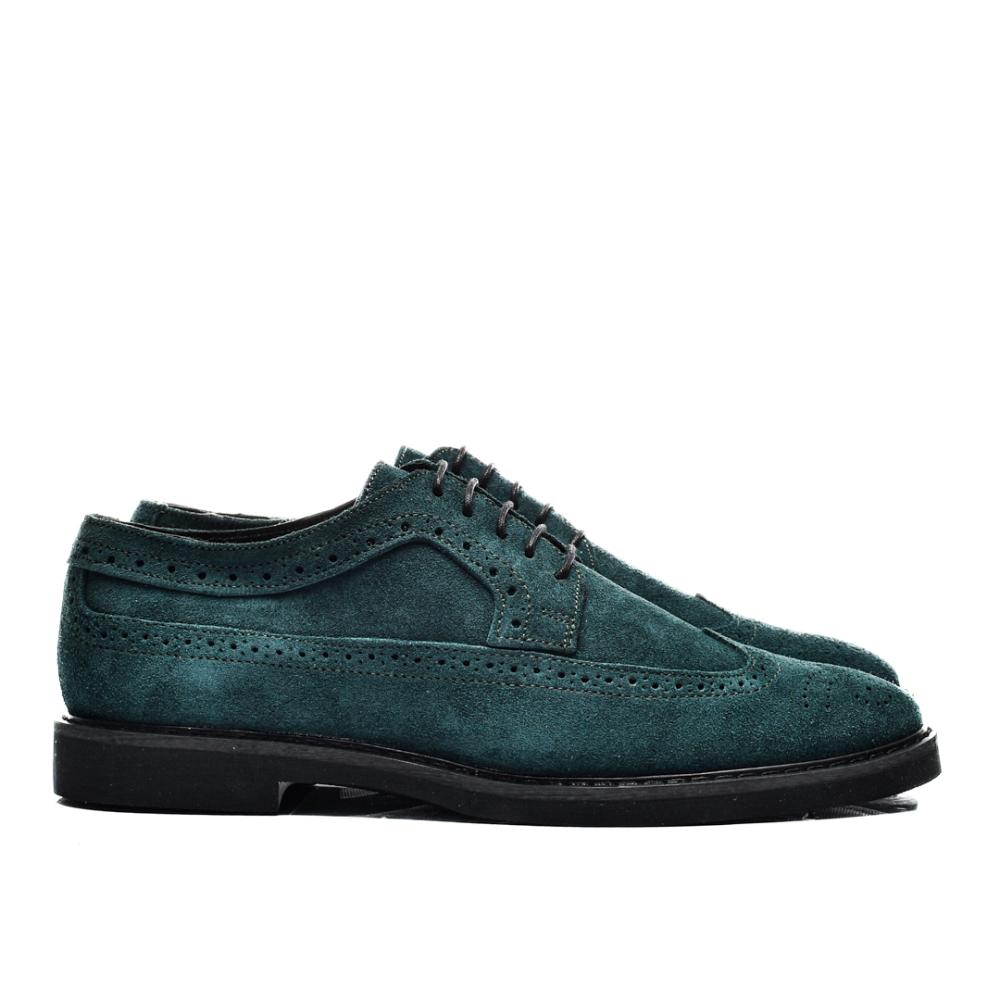 PANTOFI VERZI PIELE NATURALA INTOARSA 2VE21537SP