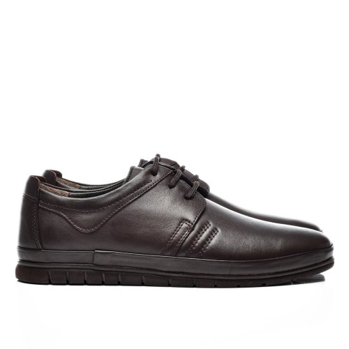Pantofi maro inchis piele naturala 1ve000