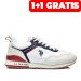 U.s. polo assn, pantofi sport white red  tabry-002