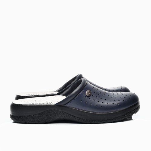 Papuci orto bleumarin piele naturala s16u197