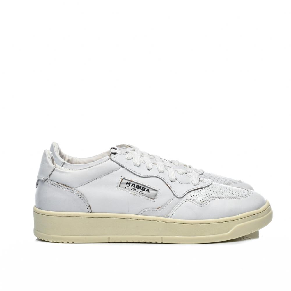 PANTOFI SPORT ALBI PIELE NATURALA HUBER