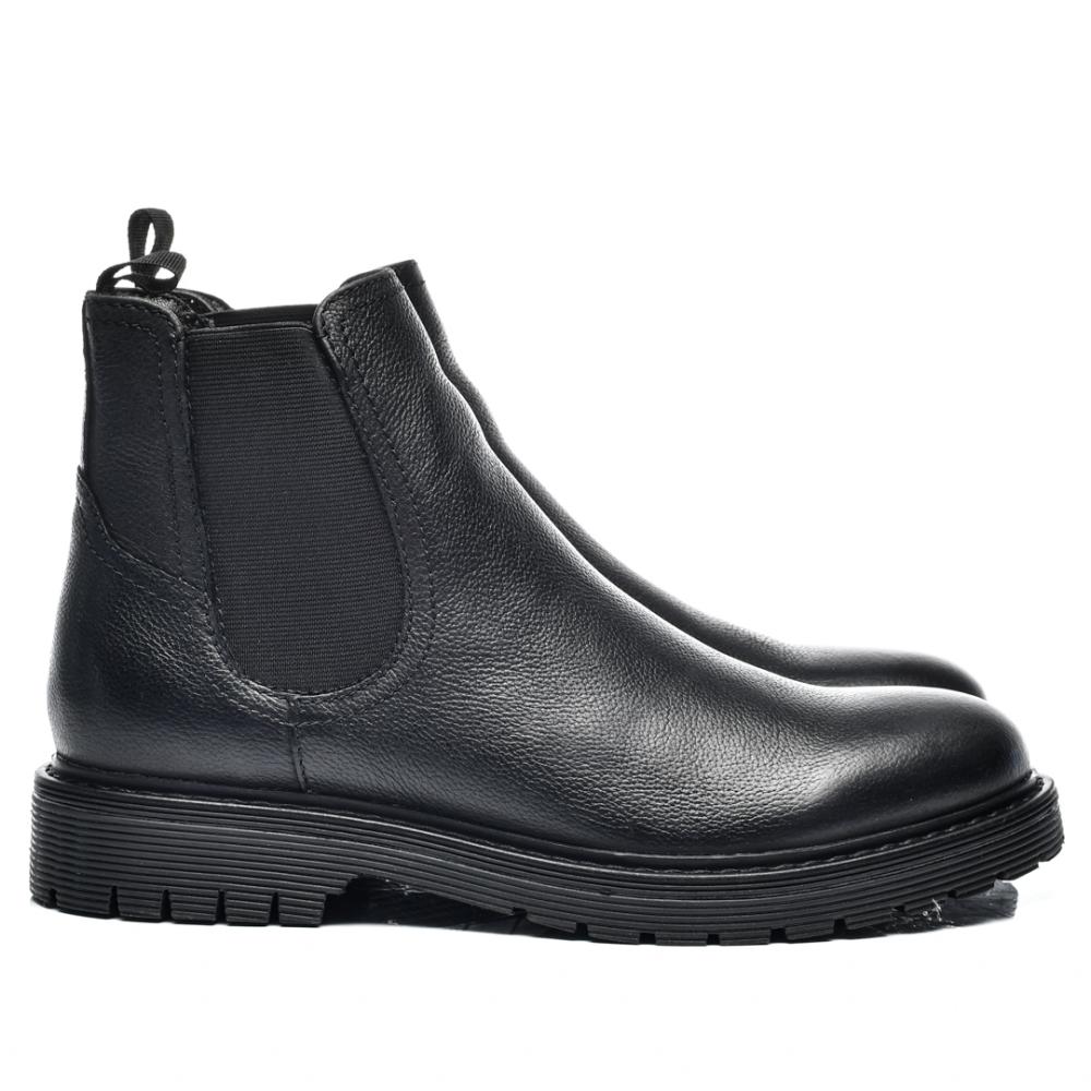 GHETE NEGRE PIELE NATURALA MH-299H31