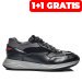 Pantofi sport negru gri piele naturala 3ve28