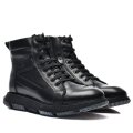 GHETE NEGRE PIELE NATURALA 3VE71