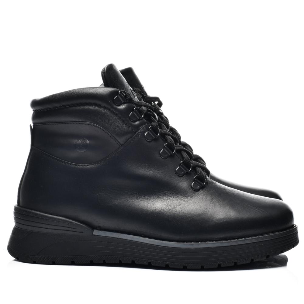 GHETE NEGRE PIELE NATURALA 3VE04