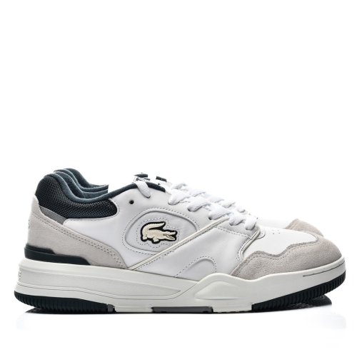 Lacoste, lineshot 223 3 sma pantofi sport white green piele naturala intoarsa 746sma00881r5