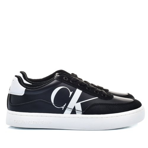 Calvin klein jeans ck classic cupsole lace, pantofi sport black suede