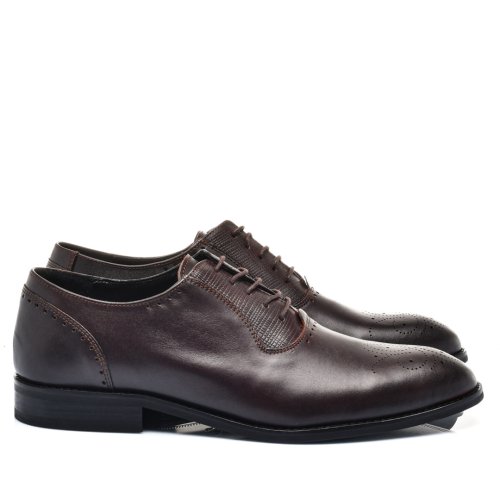 Pantofi maro inchis piele naturala 1ve86