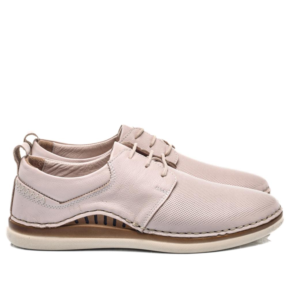 PANTOFI CREM PIELE NATURALA 1VE006