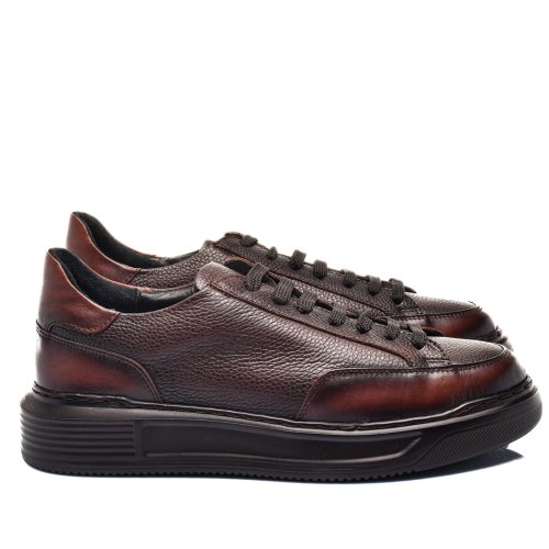 Pantofi sport maro piele naturala 4ve08