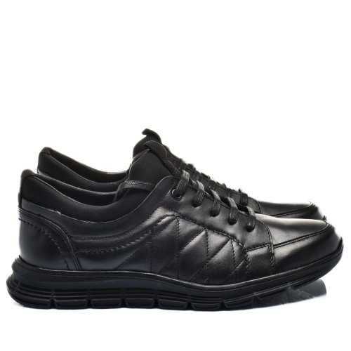 Pantofi sport negri piele naturala 3ve80
