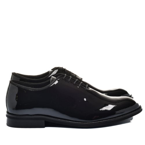 Pantofi negri piele naturala lacuita 8ve74
