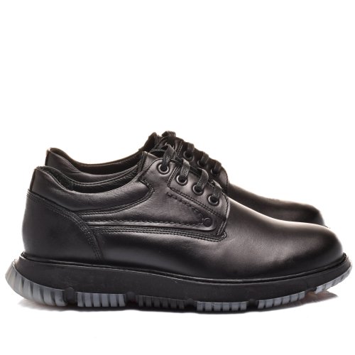 Pantofi sport negri piele naturala 3ve68