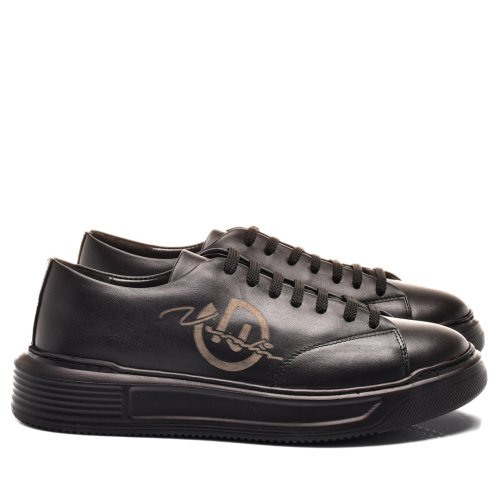 Pantofi sport negri piele naturala 3ve76