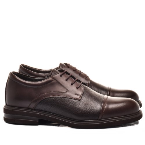 Pantofi maro inchis piele naturala 241108crnppr