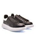 PANTOFI SPORT NEGRU ALB PIELE NATURALA 4VE41