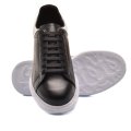 PANTOFI SPORT NEGRU ALB PIELE NATURALA 4VE41
