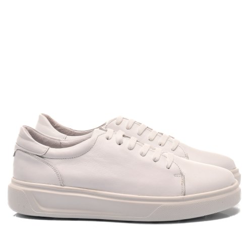 Pantofi sport albi piele naturala 241122np