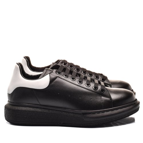 Pantofi sport black white piele naturala 4ve41