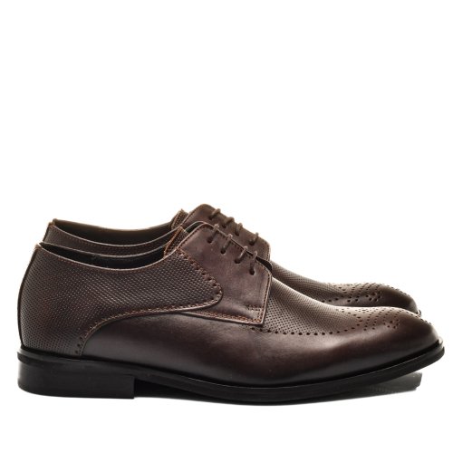 Pantofi maro inchis piele naturala 1ve16