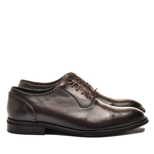 Pantofi maro inchis piele naturala 3ve39