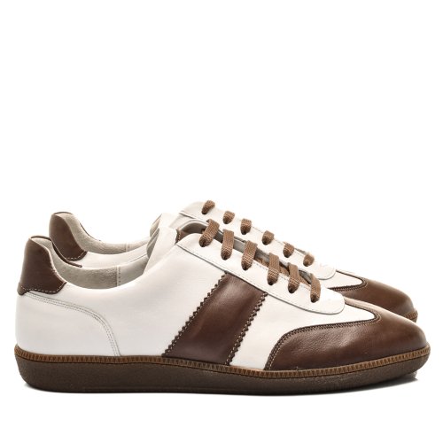 Pantofi sport alb maro piele naturala 1ve09