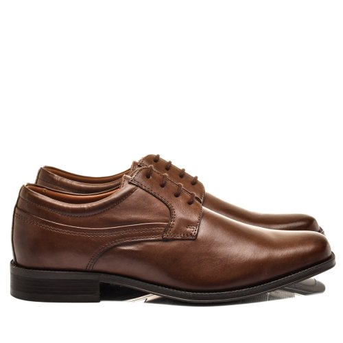 Pantofi maro piele naturala wspb04-3101