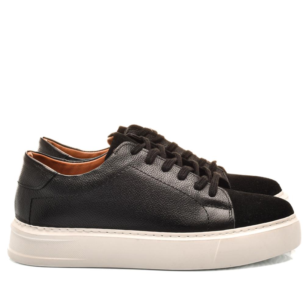 PANTOFI SPORT NEGRI PIELE NATURALA BVEIV035