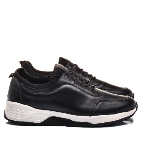 Pantofi sport negri piele naturala 4ve51