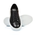 PANTOFI SPORT NEGRI TALPA ALBA  PIELE NATURALA 3VE76