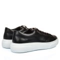PANTOFI SPORT NEGRI TALPA ALBA  PIELE NATURALA 3VE76
