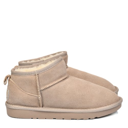 Ghete bej piele naturala intoarsa ive1200
