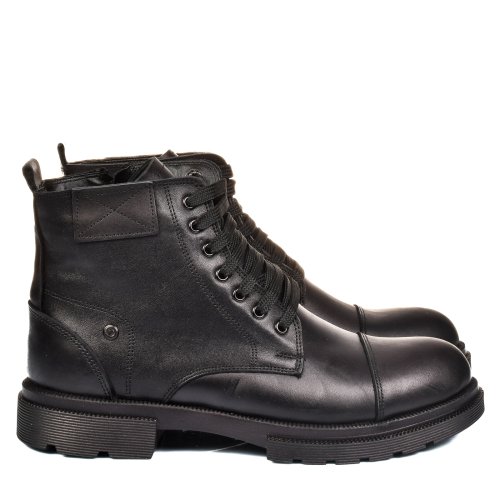Ghete negre piele naturala eveyb001
