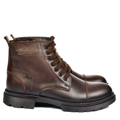 Ghete maro inchis piele naturala eveyb002