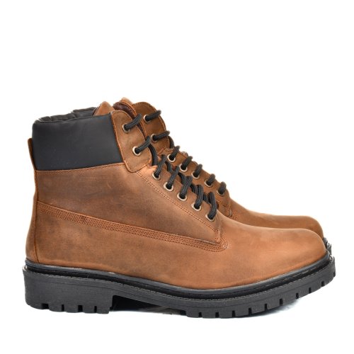 Ghete brown piele naturala 3ve64