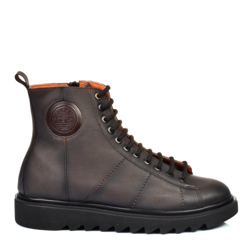 Ghete imblanite dark brown piele naturala 1ve55