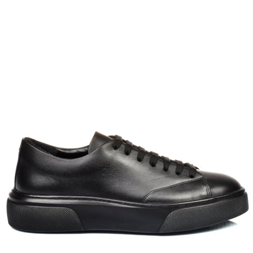 Pantofi sport all black piele naturala 3ve76