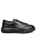 PANTOFI SPORT ALL BLACK PIELE NATURALA 3VE76