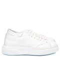 PANTOFI SPORT ALBI PIELE NATURALA 3VE76